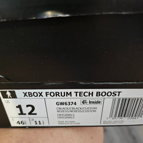 Xbox x adidas originals Forum Tech Boost Series X Black Men\'s 12 NIB main image 6